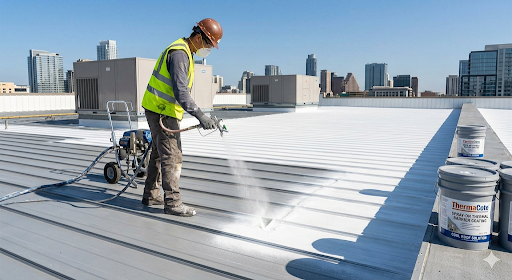 Reducing Cooling Costs in Buildings Via Thermal Roof Coatings