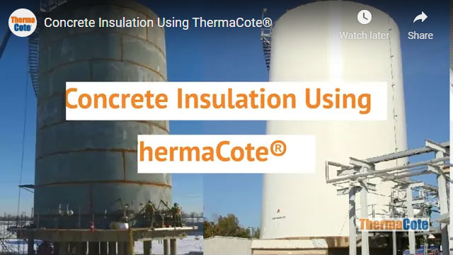 Concrete insulation using thermacote